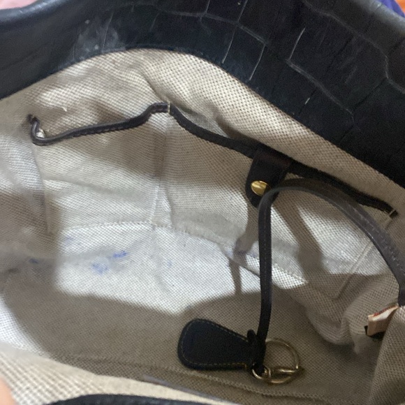 Dooney & Bourke Belvedere logo croc embossed satchel purse - Picture 7 of 11